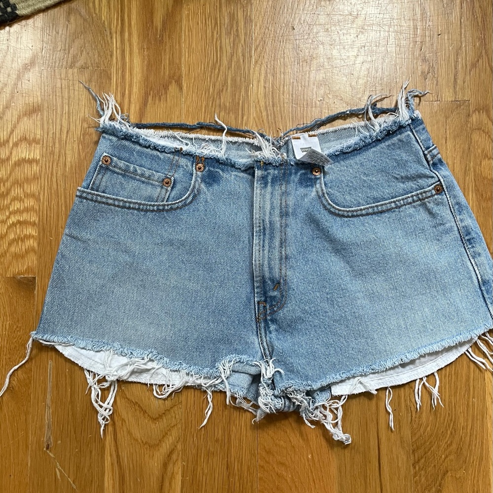 Levi’s Distressed Custom Denim Shorts